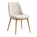 Chaise de salle à manger 50 x 60 x 83 cm tissu beige pieds en bois style scandinave